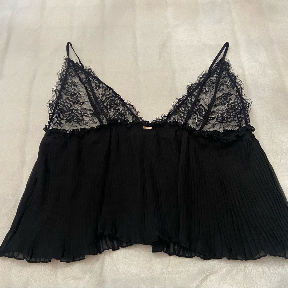 New! Bluebella Atlanta Plisse Black Lace Trim Camisole tank 2299 - Picture 10 of 12